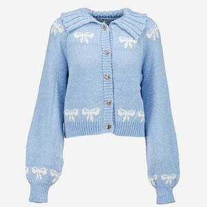 🆕💖V Day Blue Bow Cardigan